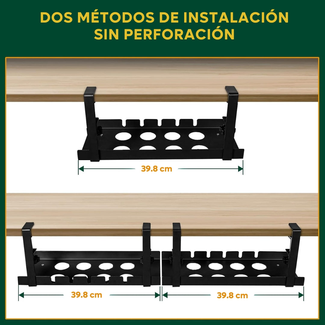 Bandeja Organizadora De Cables Para Debajo Escritorio Metal