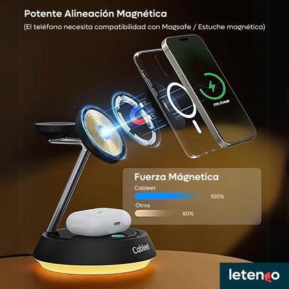 Cargador Inalámbrico Rápido 3 En 1 iPhone Apple Watch Aipods