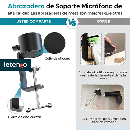 Brazo Soporte Para Micrófono Profesional Resistent Ajustable