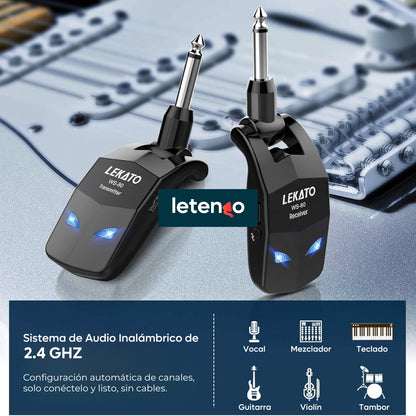 Sistema Inalámbrico Para Guitarra Bajo Ukelele 2,4 Ghz