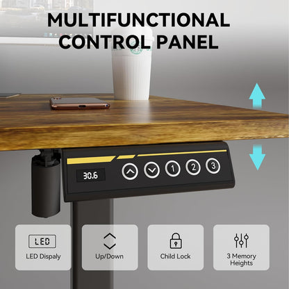 Escritorio Eléctrico De Altura Ajustable, De 60 X 120 Cm