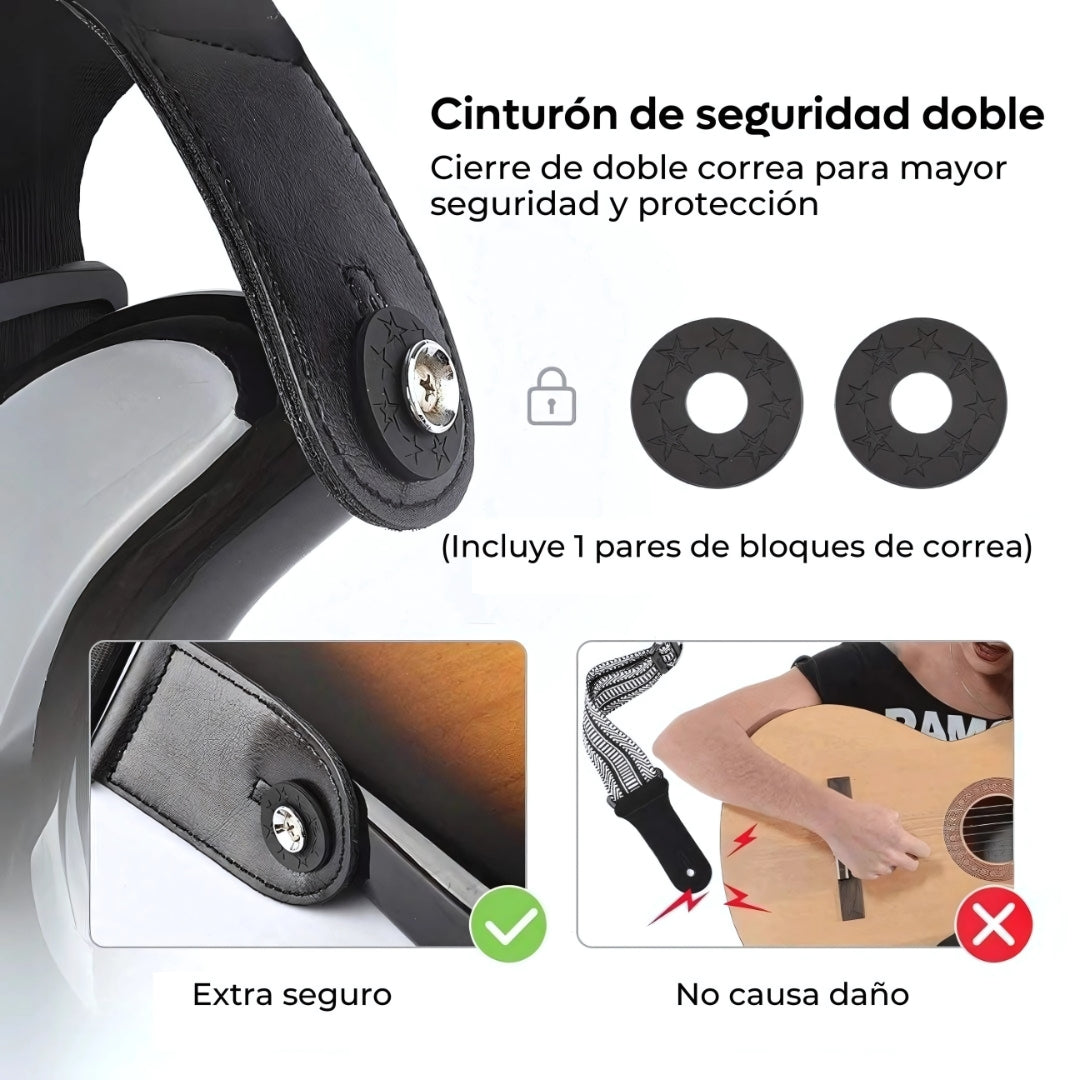 Correa Acolchada Lekato Para Guitarra Eléctrica, Bajo, Ukelele, Púa