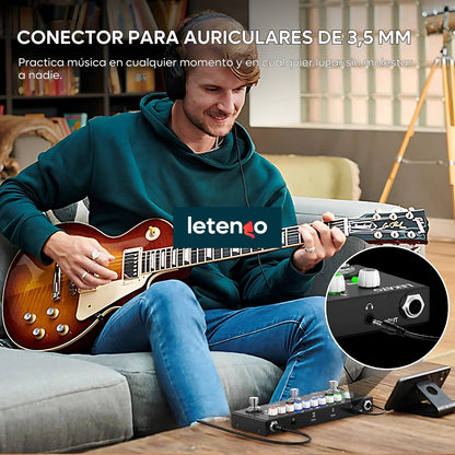 Pedalera Multiefectos Lekato Para Guitarra Eléctrica, Bajo