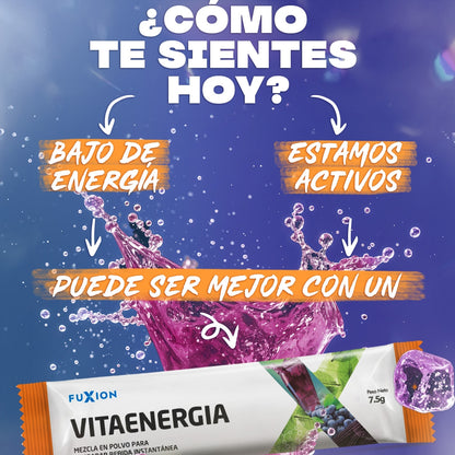 Vitaenergía Fuxion Vitaminas, Minerales,  Antioxidantes, Aminoácidos - 30 Sobres