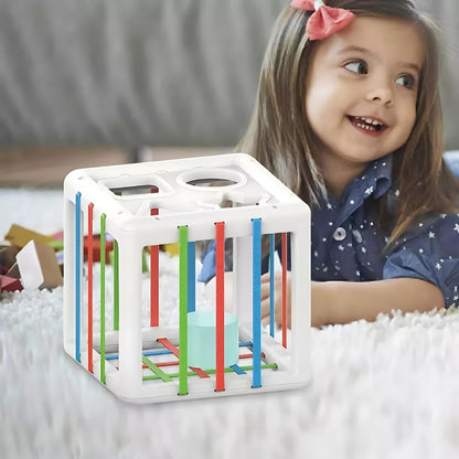 Juguete Montessori Cubo De Encajar Figuras Didácticas Para Bebé y Niño.