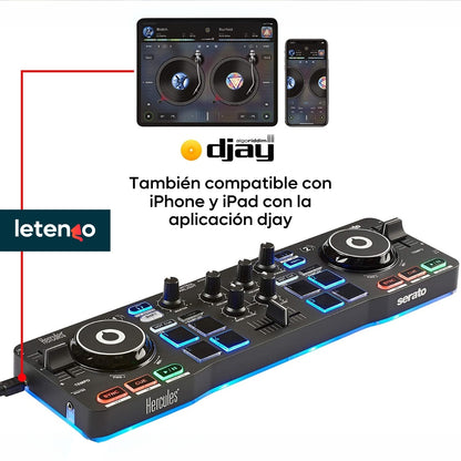 Controlador Dj Hercules Djcontrol Starlight Consola Pc, Celu