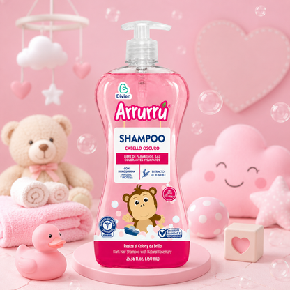Shampoo Para Cabello Oscuro Arrurrú Para Bebés Niños 750 mL