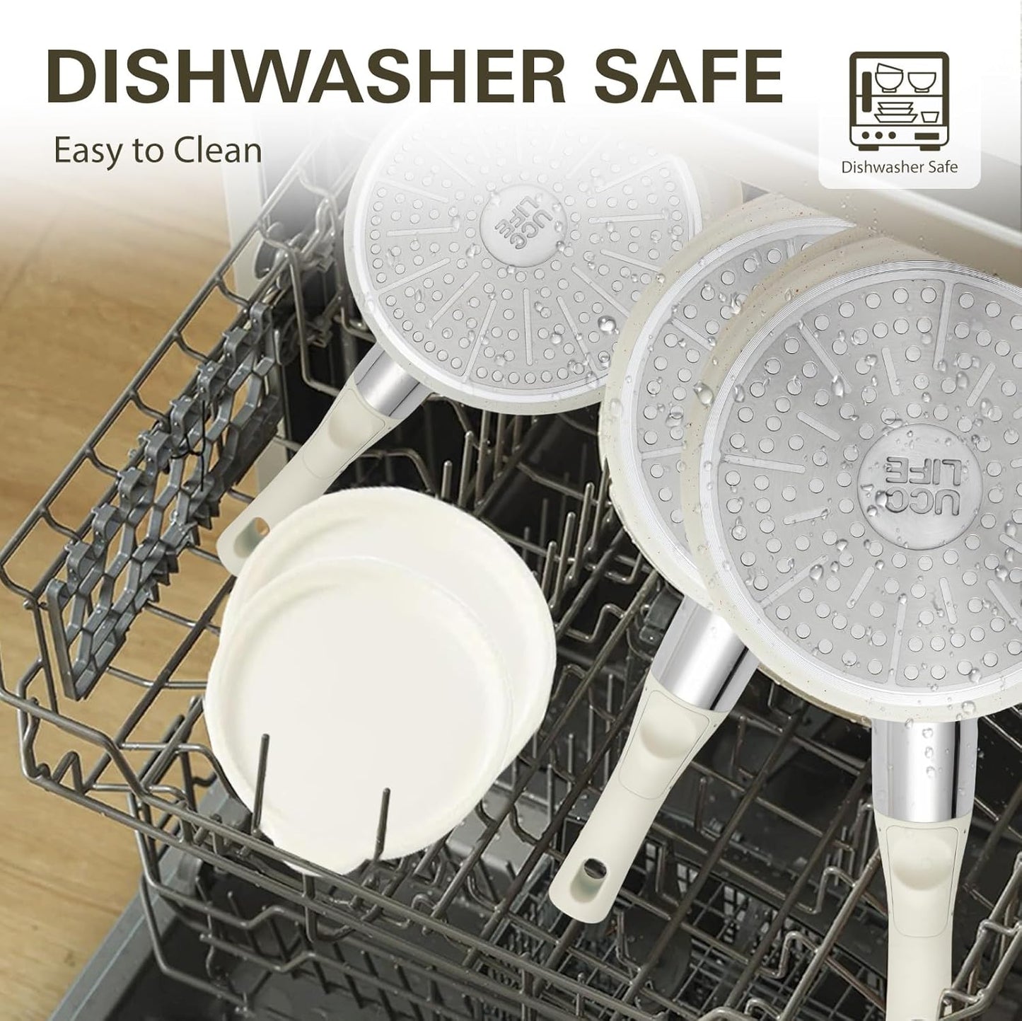 Juego De Ollas De Cerámica Batería Antiadherente Extraíble