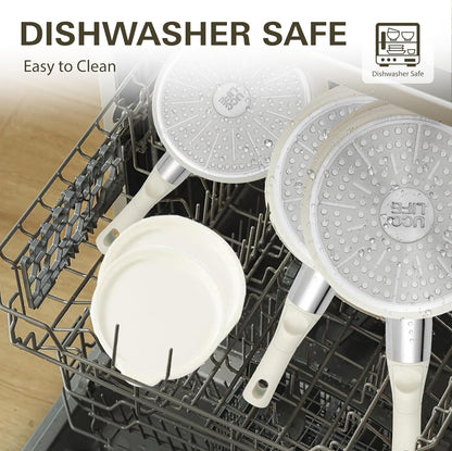 Juego De Ollas De Cerámica Batería Antiadherente Extraíble