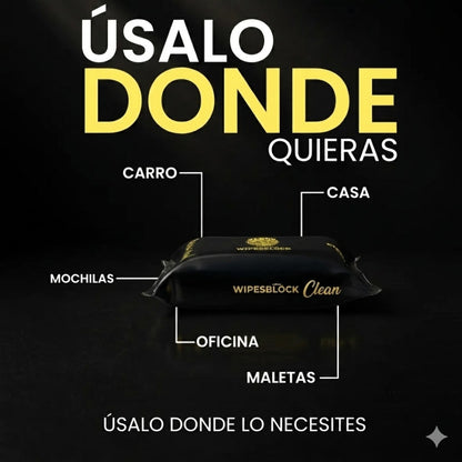 Paños De Limpieza Vehicular Wipesblock Con Aroma A Carblock