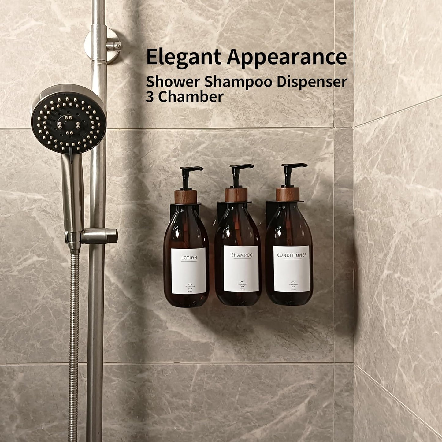 Dispensadores De Jabón Loción Champú Con Soporte Para Pared