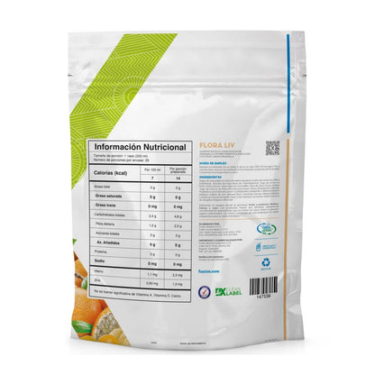 Flora Liv Fuxion Probióticos y Fibra Prebiótica para la Salud Digestiva - 28 sobres