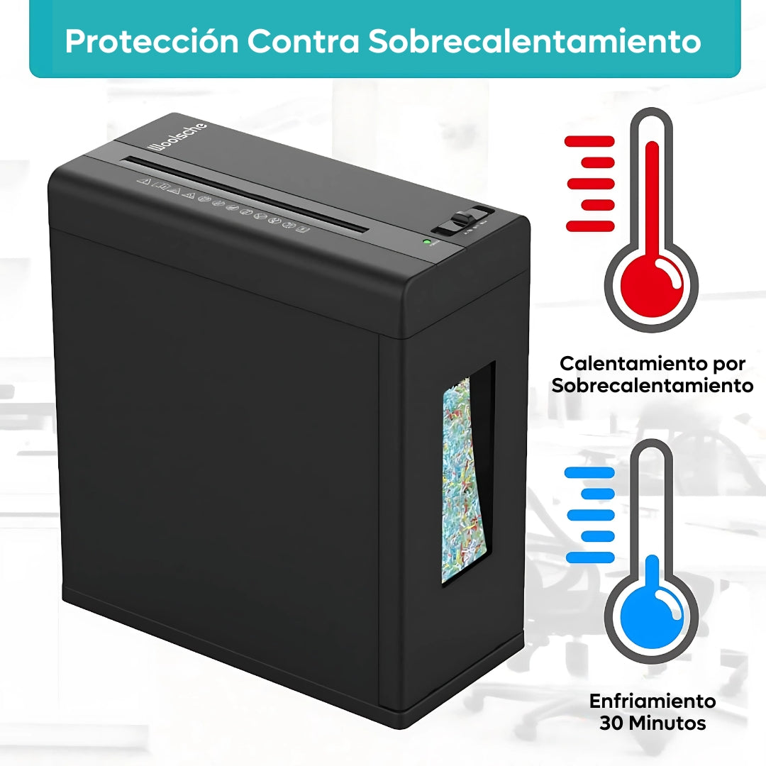 Trituradora De Papel Cd Tarjeta Automática Portátil Oficina