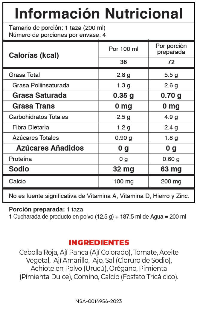 Base Culinaria Roja - Fuxion