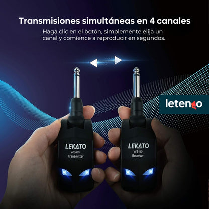 Sistema Inalámbrico Para Guitarra Bajo Ukelele 2,4 Ghz