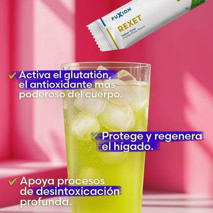 Rexet Fuxion Para Hígado Graso y Guayabo - 28 Sobres