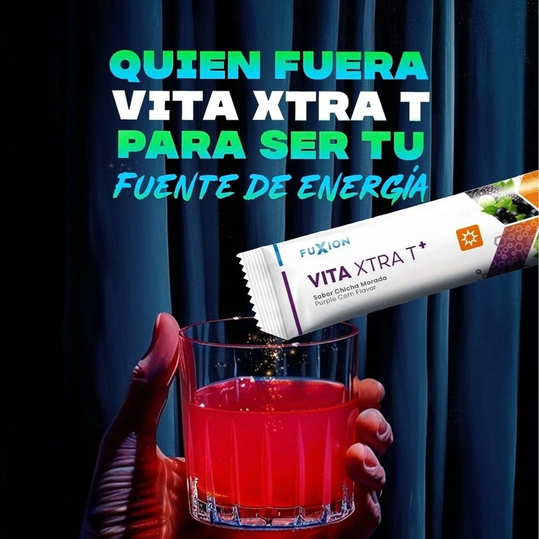 Vita Xtra T+ Fuxion Vitaminas Y Energía - 28 Sobres