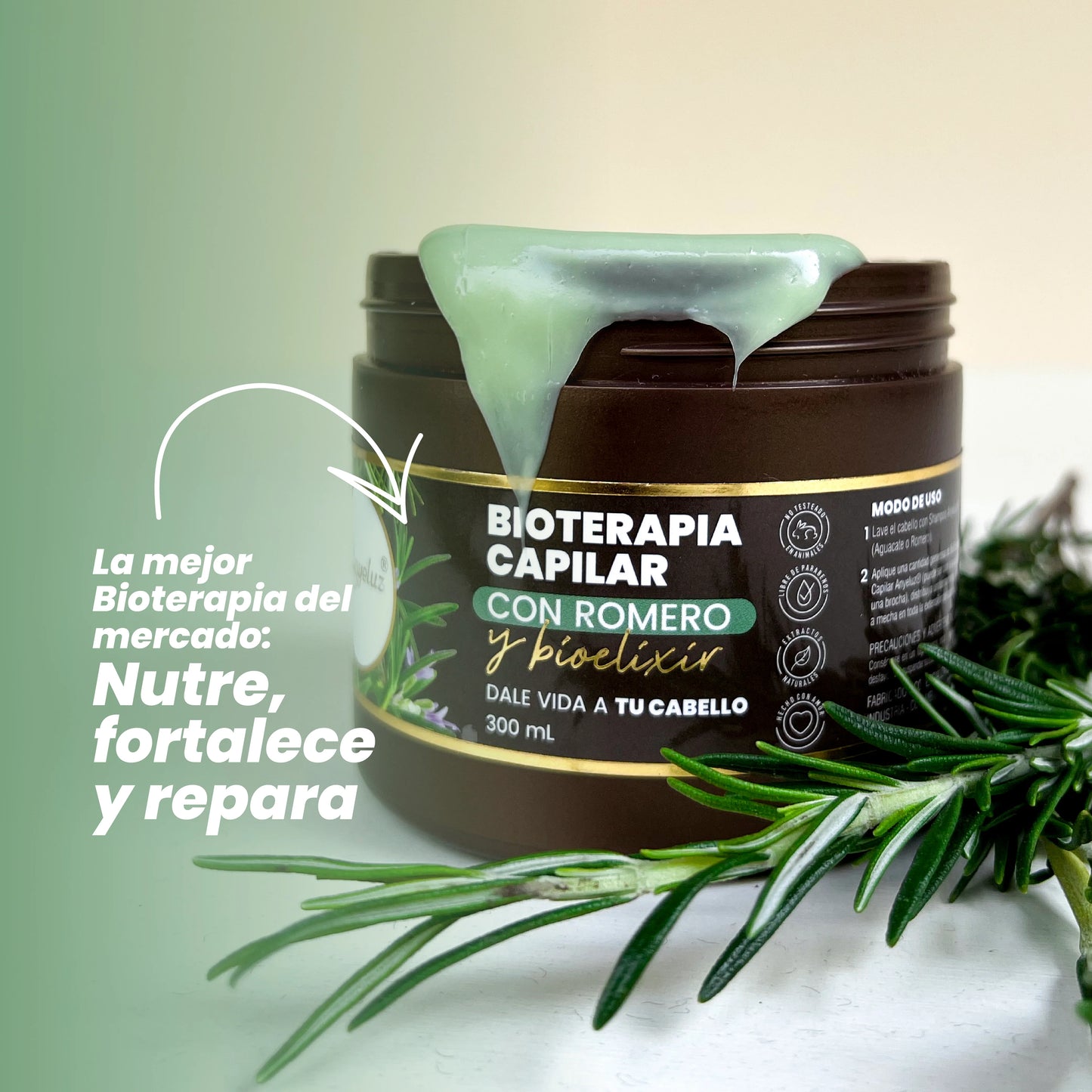 Bioterapia Capilar Con Romero y Bioelixir 300 Mililitros - Anyeluz