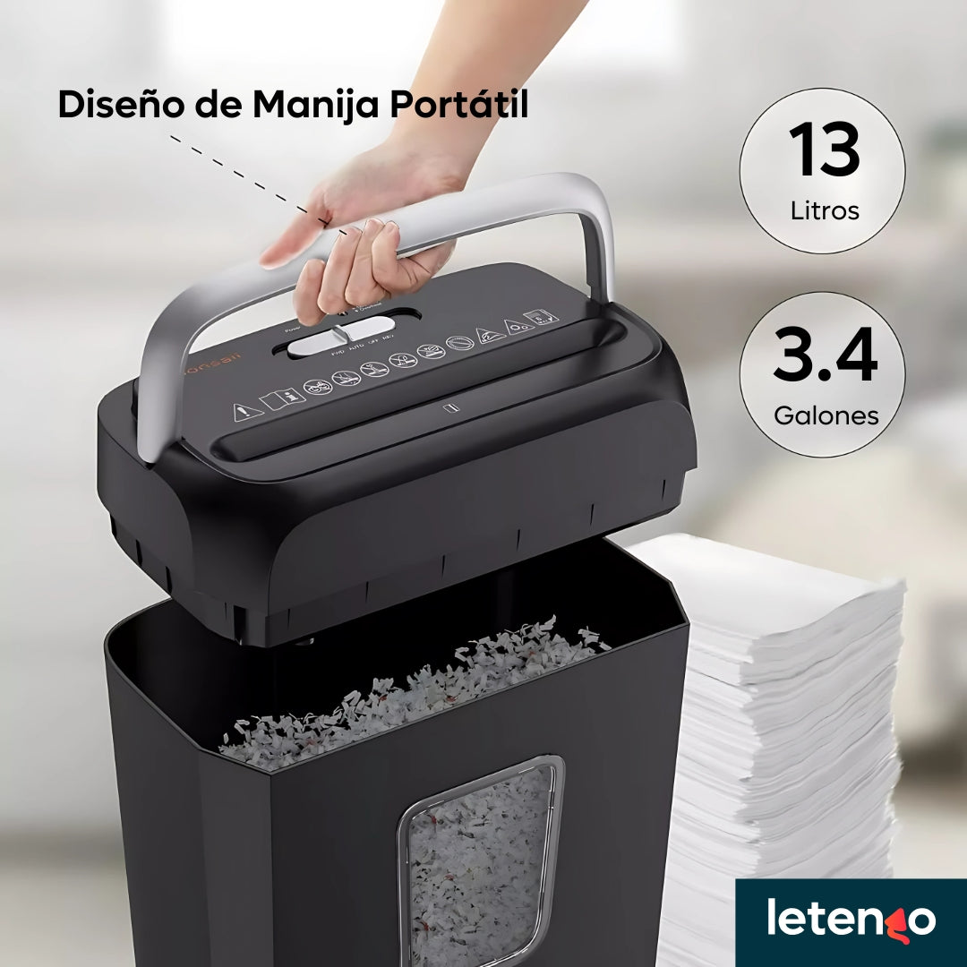 Destructora Trituradora De Papel Tarjeta Bonsaii Automática