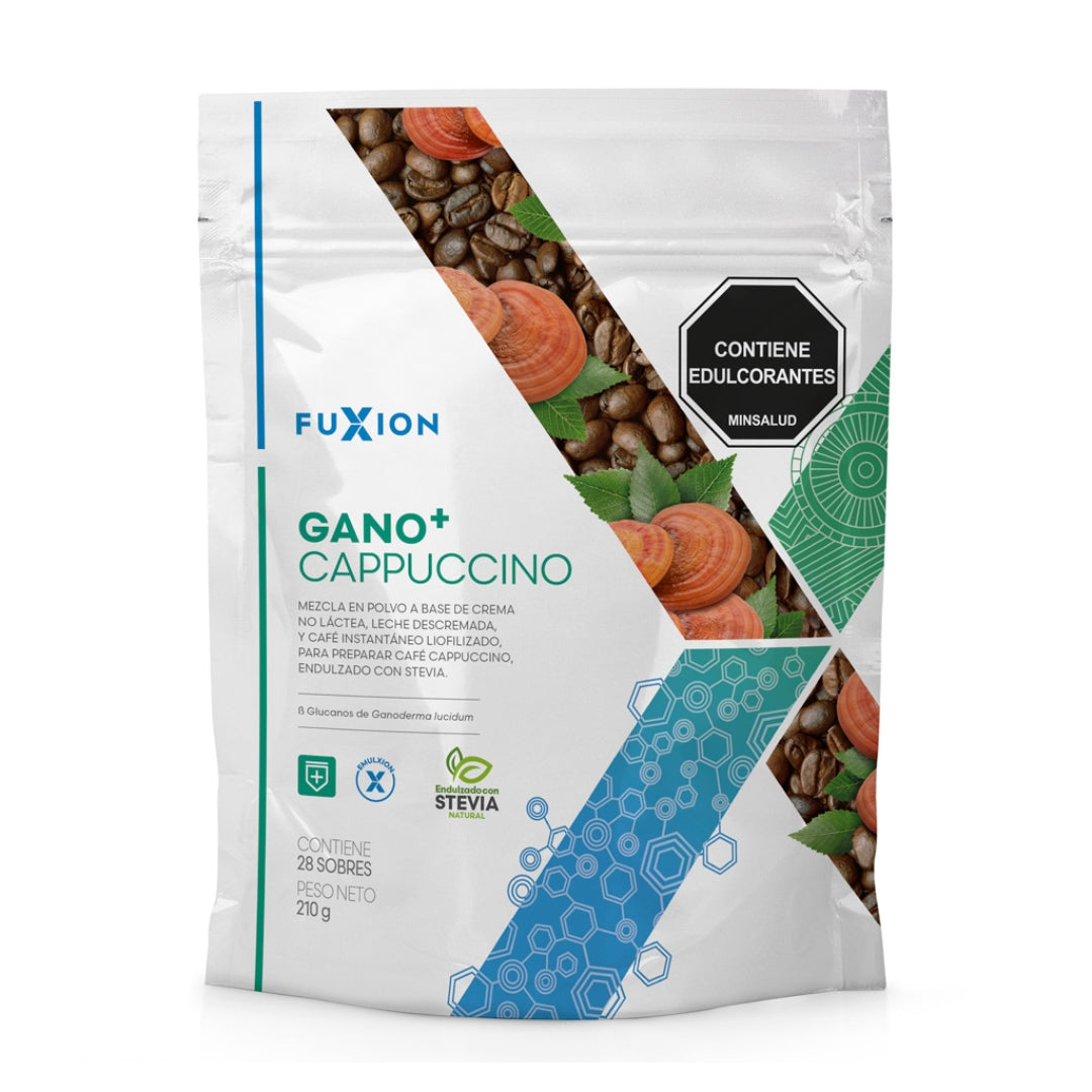 Capuchino Café Ganomas Fuxion Fortalece Sistema Inmune - 28 Sobres