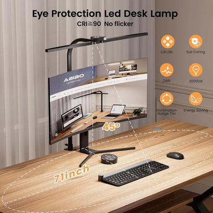 Lámpara Barra De Luz Led Para Monitor Con Control, Oficina Negro