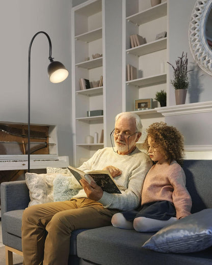 Lámpara De Pie Led Con Mesa Habitación Oficina Sala Moderna