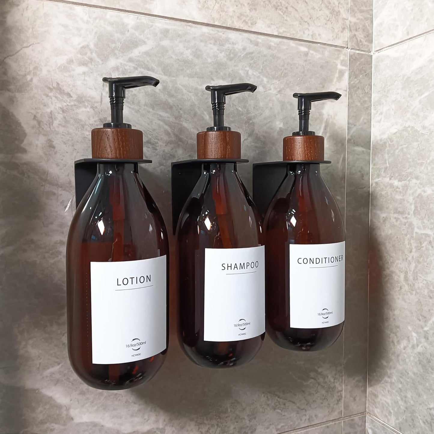 Dispensadores De Jabón Loción Champú Con Soporte Para Pared