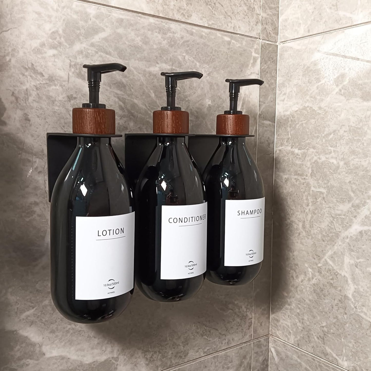 Dispensadores De Jabón Loción Champú Con Soporte Para Pared