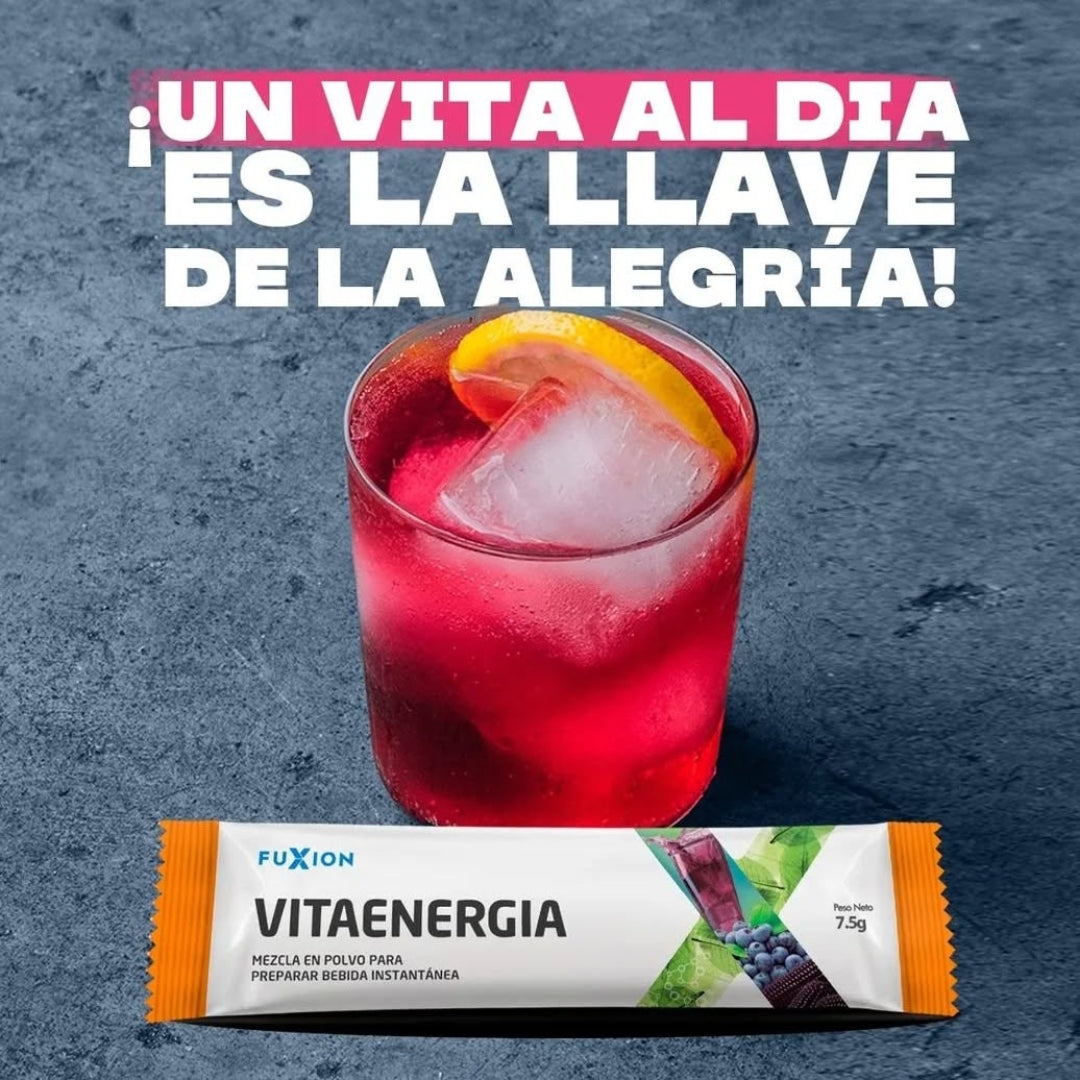 Vitaenergía Fuxion Vitaminas, Minerales,  Antioxidantes, Aminoácidos - 30 Sobres