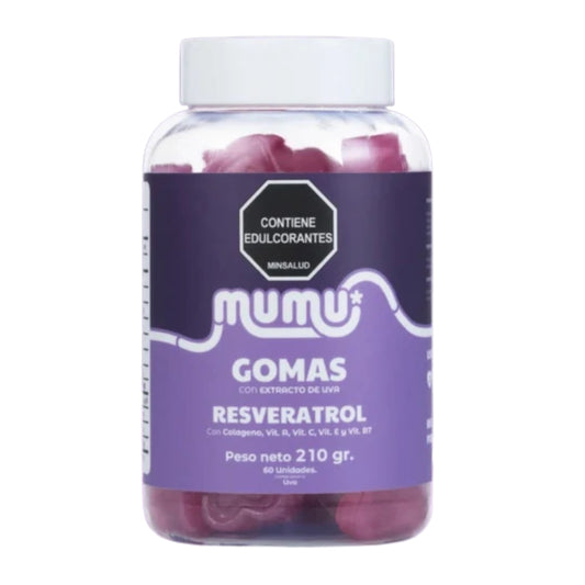 Gomas de Resveratrol 60Unds Sabor Uva -  Mumu