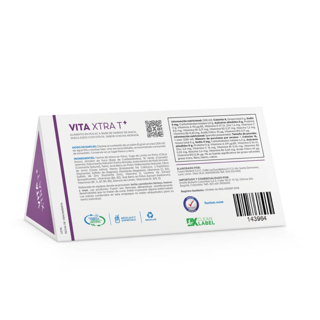 Vita Xtra T+ Fuxion Vitaminas - 7 Sobres