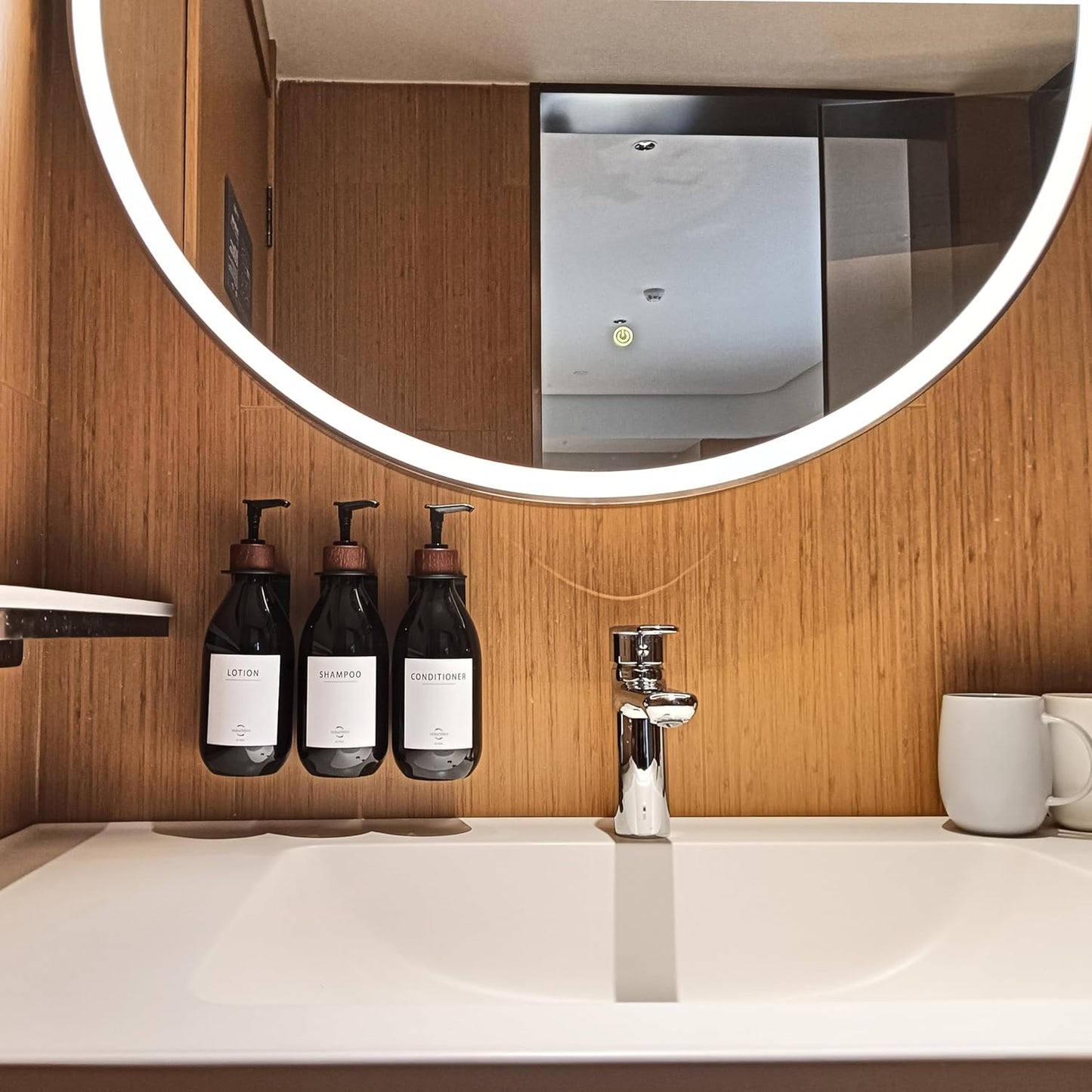 Dispensadores De Jabón Loción Champú Con Soporte Para Pared