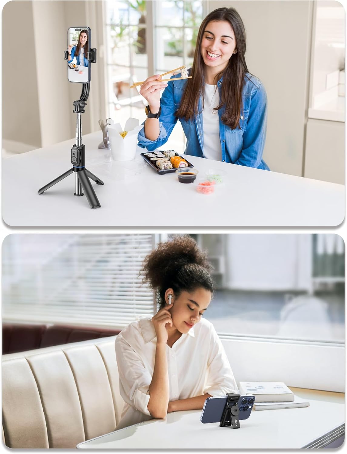 Tripode Palo Selfie Para Celular Cámara Gopro Luz Micrófono