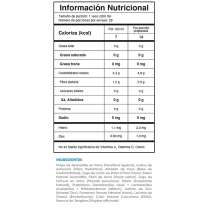 Flora Liv Fuxion Probióticos y Fibra Prebiótica para la Salud Digestiva - 28 sobres