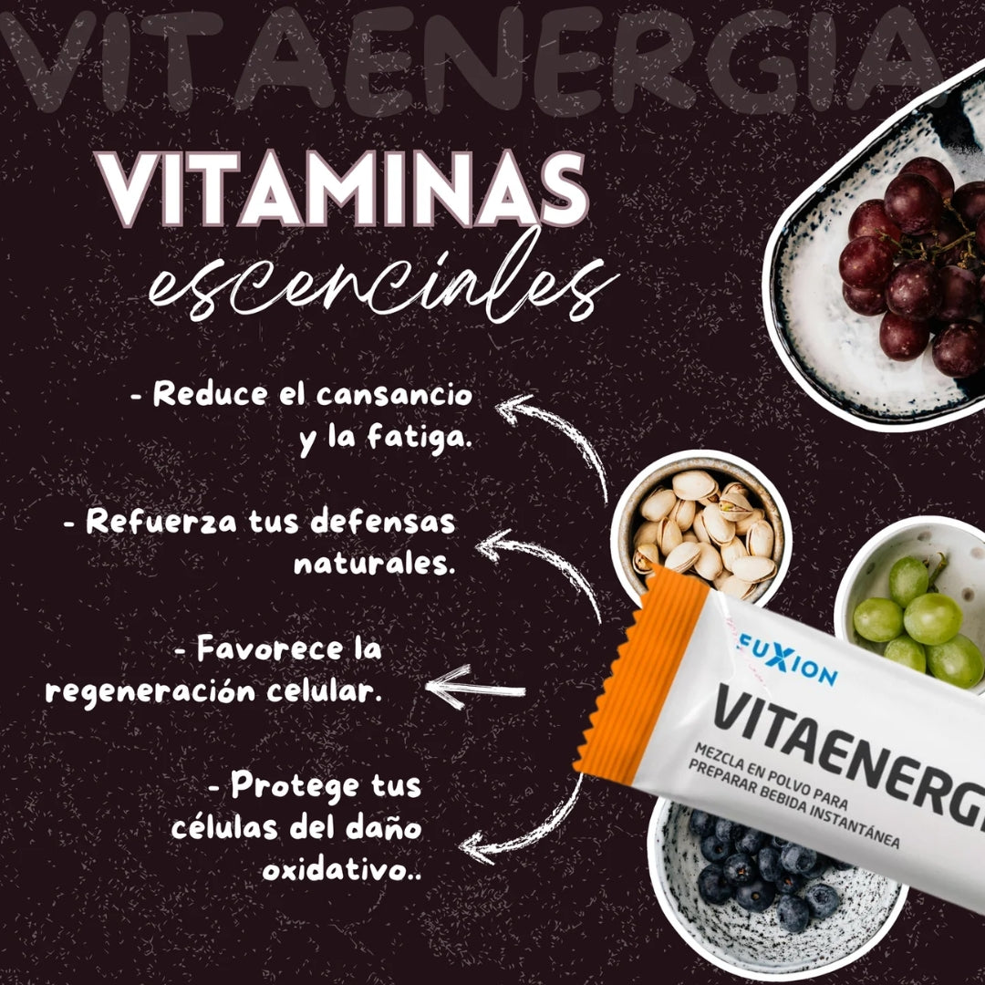 Vitaenergía Fuxion Vitaminas, Minerales,  Antioxidantes, Aminoácidos - 30 Sobres