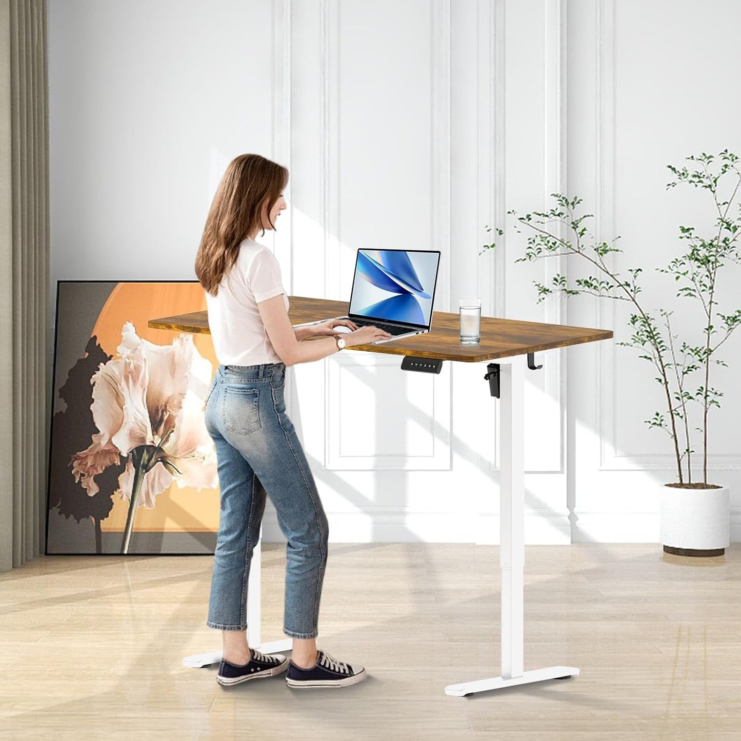 Marco Base De Escritorio Eléctrico Patas Ajustables