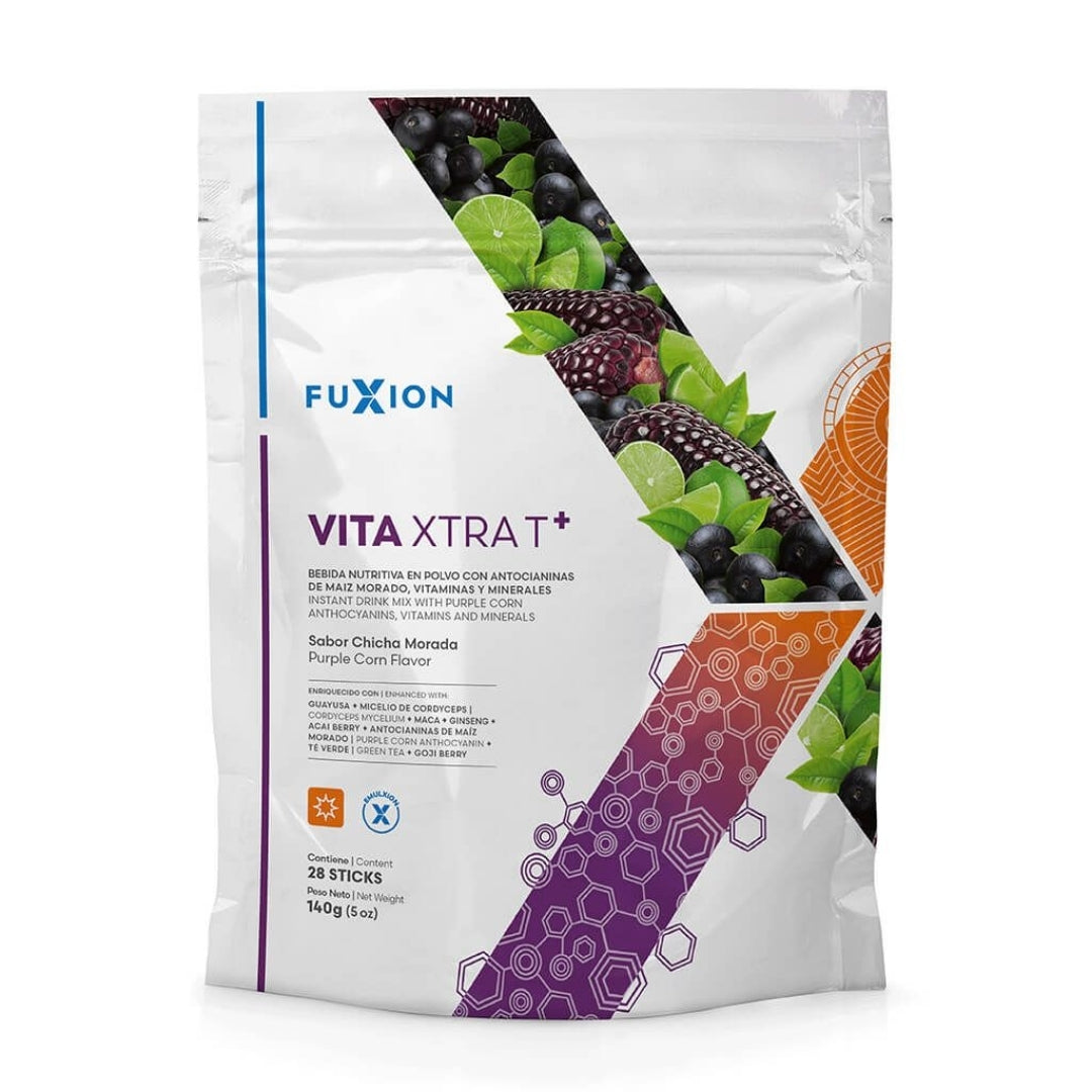 Vita Xtra T+ Fuxion Vitaminas Y Energía - 28 Sobres