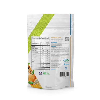 Flora Liv Fuxion Probióticos y Fibra Prebiótica para la Salud Digestiva - 7 Sobres
