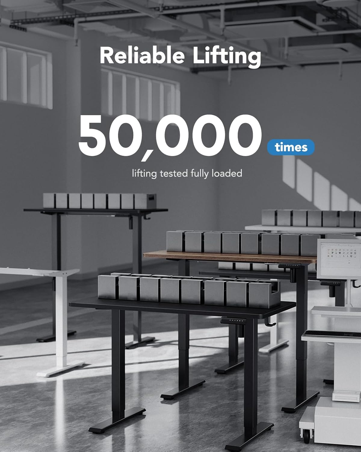 Escritorio Eléctrico De Altura Ajustable 60 A 120 Cm