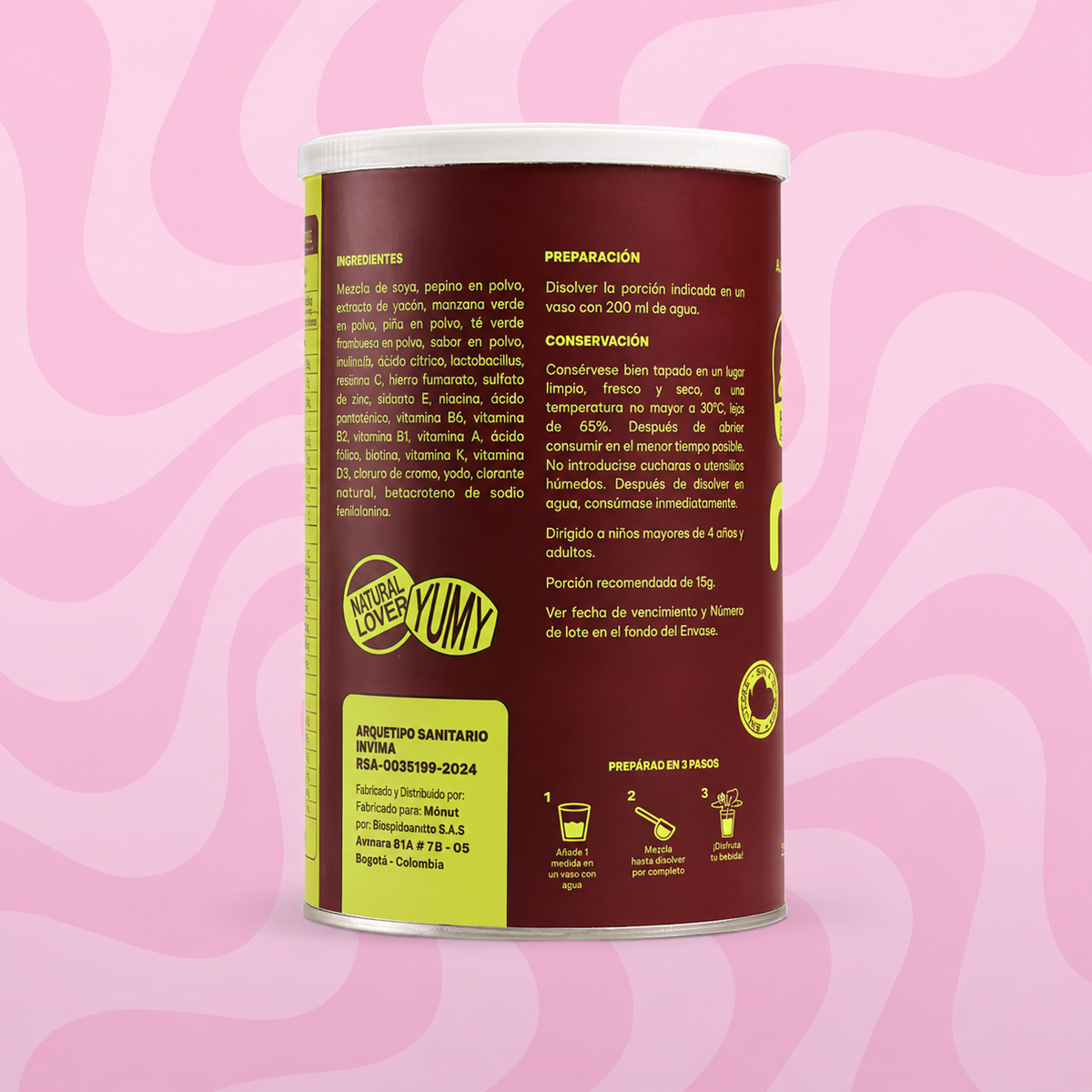 Batido Verde En Polvo Favorece La Digestión (Sabor Frutos Rojos) - Mumu