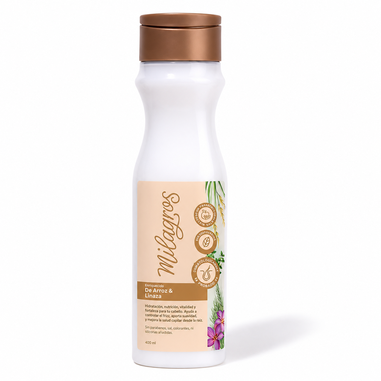 Acondicionador de Arroz y Linaza 450 mL - Milagros