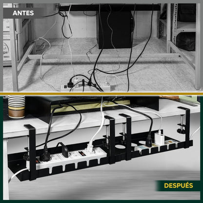 Bandeja Organizadora De Cables Para Debajo Escritorio Metal