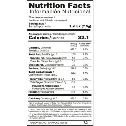 Capuchino Café Ganomas Fuxion - 28 Sobres