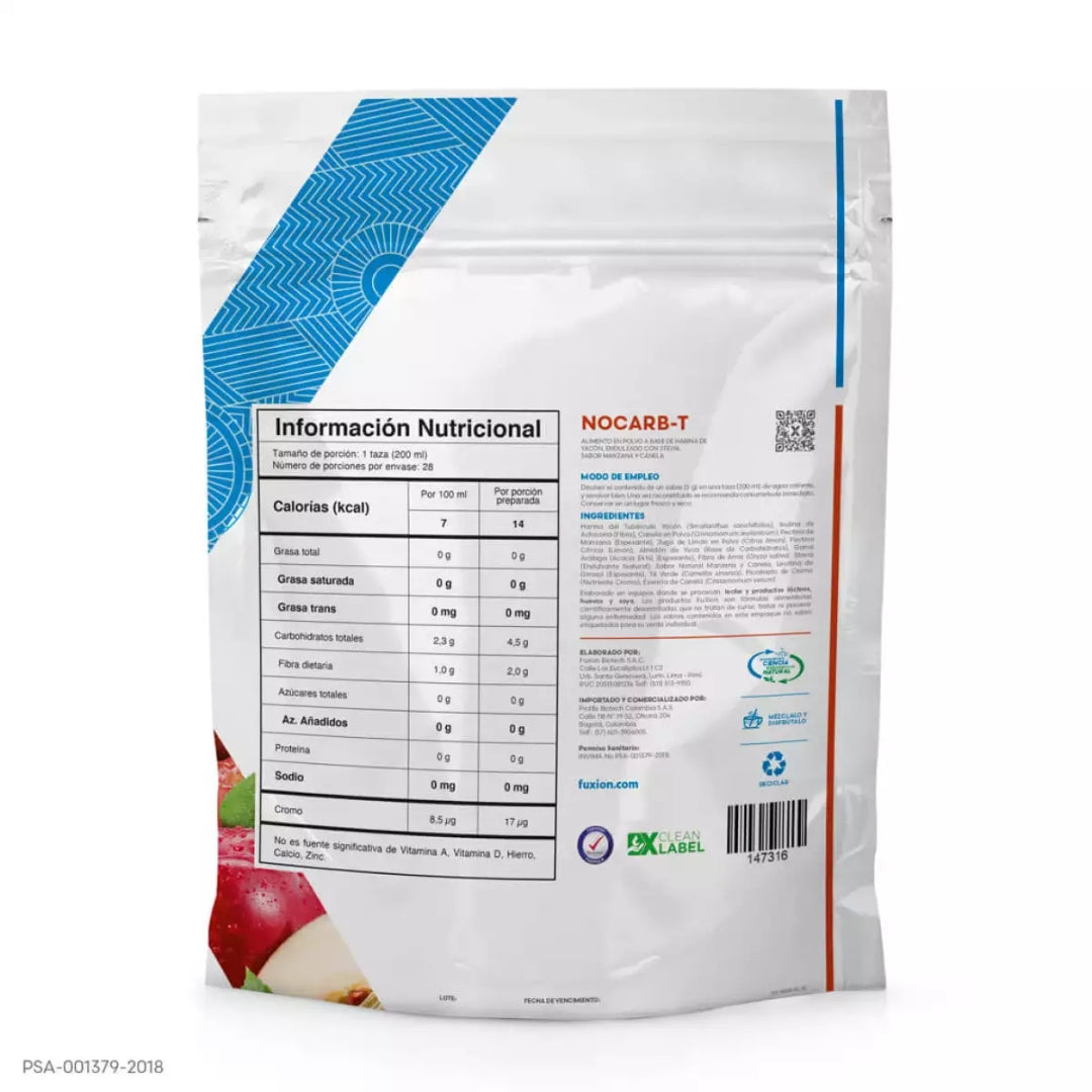 Nocarb-t Fuxion Reduce Azúcares Y Carbohidratos - 28 sobres