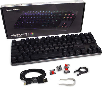 Teclado Mecanico Gaming 80% Tecware Phantom L Low Profile Teclado Negro Rgb Idioma Inglés Us Tw-kb-pl-zobr Qwerty