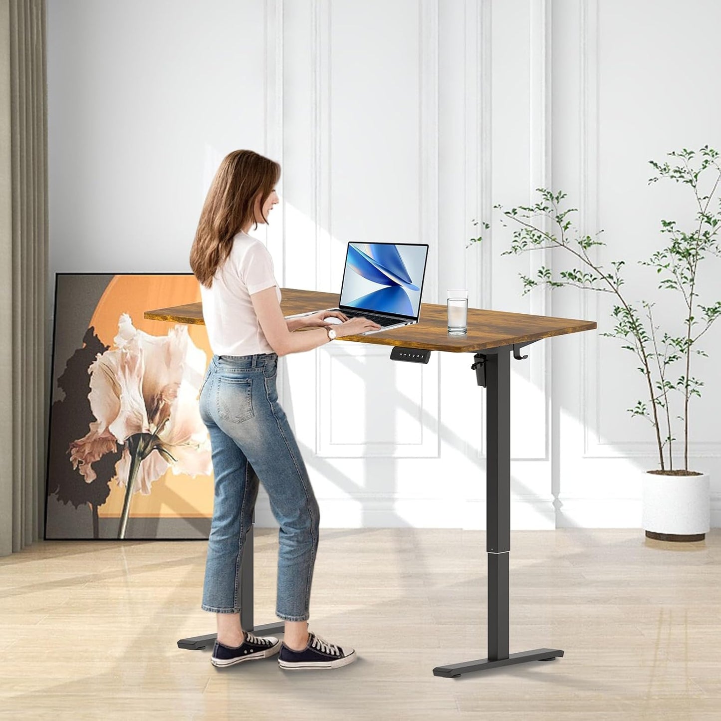 Marco Base De Escritorio Eléctrico Patas Ajustables