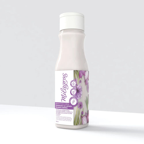 Acondicionador Antifrizz y Fortalecedor  Con Extracto De Cebolla y Péptidos 450 mL - Milagros
