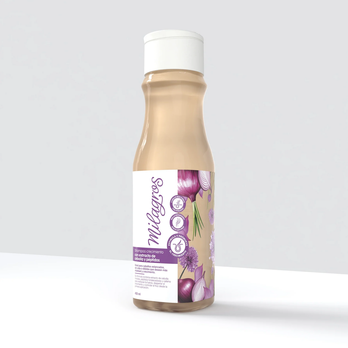Shampoo Crecimiento Con Extracto De Cebolla y Peptidos 450 mL - Milagros