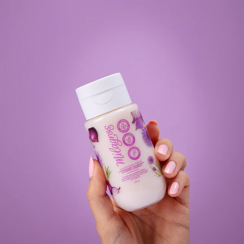 Mini Acondicionador Antifrizz y Fortalecer Con Extracto De Cebolla y Péptidos 100 mL - Milagros
