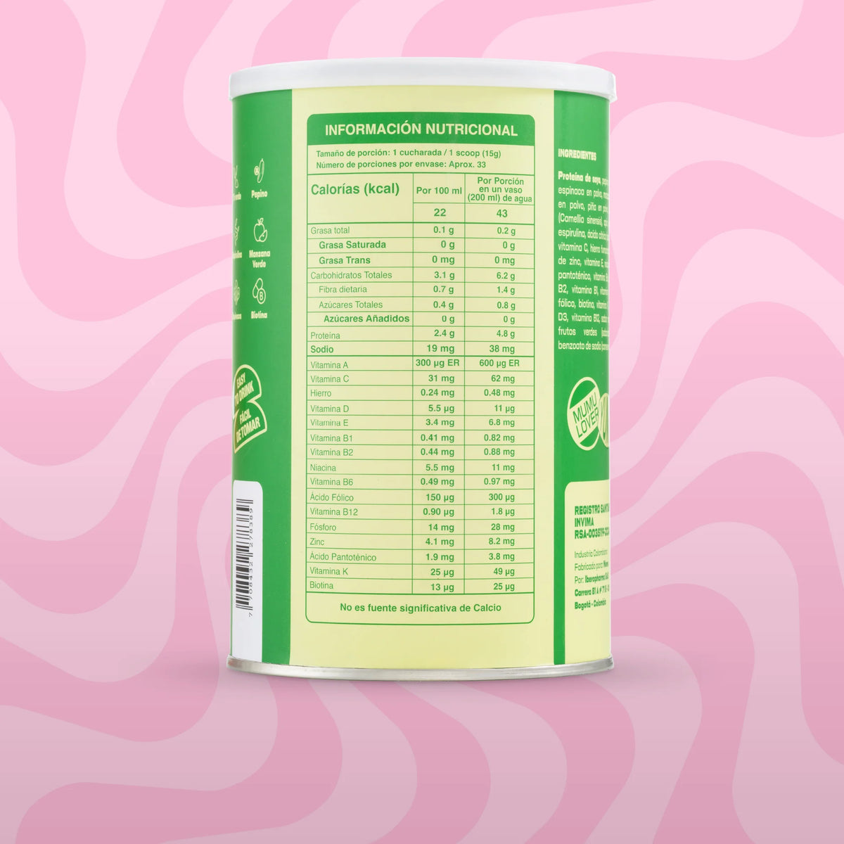 Batido Verde En Polvo Favorece La Digestión (Sabor Frutos Verdes) - Mumu